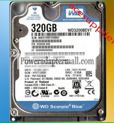 2.5" SATA Western Digital 320GB 5400RPM WD3200BEVT Hard Drive